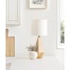 imageKate and Laurel Marcedes Modern Metal Bedside Table Lamp 8 x 8 x 20 Antique Brass Faceted Decorative Tabletop Desk Lamp with Linen Shade for Living Room DecorNatural