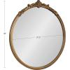 imageKate and Laurel Marchon Ornate Round Mirror 30 Inch Diameter Gold Decorative Traditional Glam Mirror