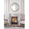 imageKate and Laurel Marchon Ornate Round Mirror 30 Inch Diameter Gold Decorative Traditional Glam Mirror