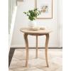 imageKate and Laurel Mariona Traditional Round Mango Wood Entryway Table 26 x 26 x 30 Dark Brown Vintage Circle Bistro Table with Classic Curved Legs for Entry Home DecorNatural