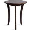 imageKate and Laurel Mariona Traditional Round Mango Wood Entryway Table 26 x 26 x 30 Dark Brown Vintage Circle Bistro Table with Classic Curved Legs for Entry Home DecorDark Brown