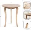 imageKate and Laurel Mariona Traditional Round Mango Wood Entryway Table 26 x 26 x 30 Dark Brown Vintage Circle Bistro Table with Classic Curved Legs for Entry Home DecorNatural