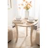 imageKate and Laurel Mariona Traditional Round Mango Wood Entryway Table 26 x 26 x 30 Dark Brown Vintage Circle Bistro Table with Classic Curved Legs for Entry Home DecorNatural