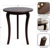 imageKate and Laurel Mariona Traditional Round Mango Wood Entryway Table 26 x 26 x 30 Dark Brown Vintage Circle Bistro Table with Classic Curved Legs for Entry Home DecorDark Brown