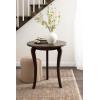 imageKate and Laurel Mariona Traditional Round Mango Wood Entryway Table 26 x 26 x 30 Dark Brown Vintage Circle Bistro Table with Classic Curved Legs for Entry Home DecorDark Brown