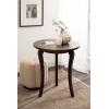 imageKate and Laurel Mariona Traditional Round Mango Wood Entryway Table 26 x 26 x 30 Dark Brown Vintage Circle Bistro Table with Classic Curved Legs for Entry Home DecorDark Brown