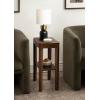 imageKate and Laurel Marley Modern Mango Wood and Metal Bedside Table Lamp 8 x 8 x 17 Antique Brass and Black Decorative Sculpted Hourglass Tabletop Desk Lamp with Linen Shade for Living Room DecorGoldBlack