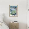 imageKate and Laurel Mary Ann Welch Boats Framed Canvas Wall Art by Patricia Shaw 18 x 24 Sylvie Natural Coastal Beach Art for Wall Decor Living Room Bedroom