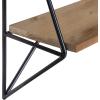 imageKate and Laurel Melita Decorative Modern Farmhouse TwoTier Floating Wall Shelf with Metal Frame and Solid Wood BlackRustic BrownRustic BrownBlack