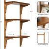imageKate and Laurel Meridien Modern ThreeTier Wooden Shelves 18 x 9 x 32 Rustic Brown Stunning Tiered Wall Shelf for Storage and Display as Cute Nursery Shelving or Bedroom Storage