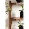 imageKate and Laurel Meridien Modern ThreeTier Wooden Shelves 18 x 9 x 32 Rustic Brown Stunning Tiered Wall Shelf for Storage and Display as Cute Nursery Shelving or Bedroom Storage