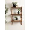 imageKate and Laurel Meridien Modern ThreeTier Wooden Shelves 18 x 9 x 32 Rustic Brown Stunning Tiered Wall Shelf for Storage and Display as Cute Nursery Shelving or Bedroom Storage