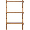 imageKate and Laurel Meridien Modern ThreeTier Wooden Shelves 18 x 9 x 32 Rustic Brown Stunning Tiered Wall Shelf for Storage and Display as Cute Nursery Shelving or Bedroom Storage