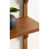 imageKate and Laurel Meridien Modern ThreeTier Wooden Shelves 18 x 9 x 32 Rustic Brown Stunning Tiered Wall Shelf for Storage and Display as Cute Nursery Shelving or Bedroom Storage