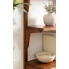 imageKate and Laurel Meridien Modern ThreeTier Wooden Shelves 18 x 9 x 32 Walnut Brown Stunning Tiered Wall Shelf for Storage and Display as Cute Nursery Shelving or OverThe Toilet Storage