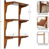 imageKate and Laurel Meridien Modern ThreeTier Wooden Shelves 18 x 9 x 32 Walnut Brown Stunning Tiered Wall Shelf for Storage and Display as Cute Nursery Shelving or OverThe Toilet Storage