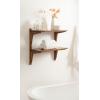 imageKate and Laurel Meridien Modern TwoTier Wooden Shelves 24 x 12 x 24 Rustic Brown Stunning Tiered Wall Shelf for Storage and Display as Cute Nursery Shelving or Bedroom Storage