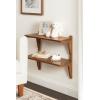 imageKate and Laurel Meridien Modern TwoTier Wooden Shelves 24 x 12 x 24 Rustic Brown Stunning Tiered Wall Shelf for Storage and Display as Cute Nursery Shelving or Bedroom Storage