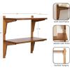 imageKate and Laurel Meridien Modern TwoTier Wooden Shelves 24 x 12 x 24 Rustic Brown Stunning Tiered Wall Shelf for Storage and Display as Cute Nursery Shelving or Bedroom Storage