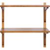 imageKate and Laurel Meridien Modern TwoTier Wooden Shelves 24 x 12 x 24 Rustic Brown Stunning Tiered Wall Shelf for Storage and Display as Cute Nursery Shelving or Bedroom Storage