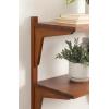 imageKate and Laurel Meridien Modern TwoTier Wooden Shelves 24 x 8 x 24 Walnut Brown Stunning Tiered Wall Shelf for Storage and Display as Cute Nursery Shelving or Bedroom Storage