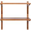 imageKate and Laurel Meridien Modern TwoTier Wooden Shelves 24 x 8 x 24 Walnut Brown Stunning Tiered Wall Shelf for Storage and Display as Cute Nursery Shelving or Bedroom Storage