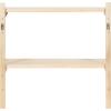 imageKate and Laurel Meridien Modern Wood Shelves 24 x 8 x 24 Natural Poplar Transitional Two Tier Wall Shelf for Storage and DisplayNatural