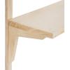 imageKate and Laurel Meridien Modern Wood Shelves 24 x 8 x 24 Natural Poplar Transitional Two Tier Wall Shelf for Storage and DisplayNatural