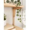 imageKate and Laurel Meridien Modern Wood Shelves 24 x 8 x 24 Natural Poplar Transitional Two Tier Wall Shelf for Storage and DisplayNatural