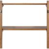 imageKate and Laurel Meridien Modern Wood Shelves 24 x 8 x 24 Natural Poplar Transitional Two Tier Wall Shelf for Storage and DisplayRustic Brown
