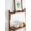imageKate and Laurel Meridien Modern Wood Shelves 24 x 8 x 24 Natural Poplar Transitional Two Tier Wall Shelf for Storage and DisplayRustic Brown