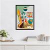 imageKate and Laurel Mid Century Modern Dog Beach Home Framed Canvas Wall Art by Rachel Lee 18 x 24 Sylvie Black Mid Century Modern Abstract Beach Animals Art for Wall Decor Living Room BedroomBlack