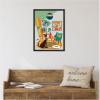 imageKate and Laurel Mid Century Modern Dog Beach Home Framed Canvas Wall Art by Rachel Lee 18 x 24 Sylvie Black Mid Century Modern Abstract Beach Animals Art for Wall Decor Living Room BedroomBlack