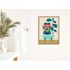 imageKate and Laurel Mid Century Modern Lion in Bathtub Framed Canvas Wall Art by Rachel Lee 18 x 24 Sylvie Natural Mid Century Modern Animals Bathroom Kids Art for Wall Decor Living Room BedroomNatural