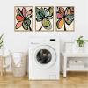 imageKate and Laurel Midnight Floral 1 2 and 3 Set of 3 18x24 Framed Canvas Wall Art Set by Alicia Bock Sylvie Natural Modern Abstract Flowers Abstract Art for Wall Decor Living Room Bedroom