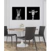 imageKate and Laurel Minimalist Zebra and Giraffe Canvas Wall Art Set by The Creative Bunch Studio 2 Piece 20 x 20 Black and White Decorative Animal Art for Wall
