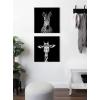 imageKate and Laurel Minimalist Zebra and Giraffe Canvas Wall Art Set by The Creative Bunch Studio 2 Piece 20 x 20 Black and White Decorative Animal Art for Wall