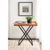 imageKate and Laurel Monaco Transitional Slatted Acacia Wood Tray Table 31 x 16 x 28 Natural Brown and Black Modern Indoor or Outdoor Coffee Table or Side Table with Removable Serving Tray Top