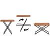 imageKate and Laurel Monaco Transitional Slatted Acacia Wood Tray Table 31 x 16 x 28 Natural Brown and Black Modern Indoor or Outdoor Coffee Table or Side Table with Removable Serving Tray Top
