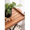 imageKate and Laurel Monaco Transitional Slatted Acacia Wood Tray Table 31 x 16 x 28 Natural Brown and Black Modern Indoor or Outdoor Coffee Table or Side Table with Removable Serving Tray Top