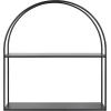 imageKate and Laurel Monroe Modern Arch Wall Shelf 24quot x 26quot Black Chic Decorative Geometric Shelf for Wall