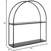 imageKate and Laurel Monroe Modern Arch Wall Shelf 24quot x 26quot Black Chic Decorative Geometric Shelf for Wall