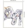 imageKate and Laurel Mother and Baby Elephant Framed Canvas Wall Art by Patricia Shaw 18 x 24 Sylvie Beaded White Whimsical Animals Nature Art for Wall Decor Living Room Bedroom