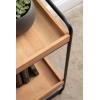 imageKate and Laurel Nicco Modern Transitional 2Tier Side Table 16 x 13 x 26 Natural Wood and Black Tiered Rectangle End Table for Storage and Display in Living Room Home DecorNaturalBlack