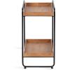 imageKate and Laurel Nicco Modern Transitional 2Tier Side Table 16 x 13 x 26 Natural Wood and Black Tiered Rectangle End Table for Storage and Display in Living Room Home DecorNaturalBlack