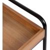 imageKate and Laurel Nicco Modern Transitional 2Tier Side Table 16 x 13 x 26 Natural Wood and Black Tiered Rectangle End Table for Storage and Display in Living Room Home DecorNaturalBlack