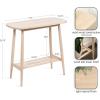 imageKate and Laurel Nilas Modern Rectangle Wood Console Table 32 x 16 x 30 Light Natural Decorative Transitional TwoTier Entryway Table with Storage and Solid Rubberwood Construction
