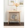 imageKate and Laurel Nilas Modern Rectangle Wood Console Table 32 x 16 x 30 Light Natural Decorative Transitional TwoTier Entryway Table with Storage and Solid Rubberwood Construction