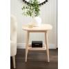 imageKate and Laurel Nilas Modern Rectangle Wood Side Table 22 x 20 x 24 Light Natural Decorative Slatted Wood TwoTier End Table for Use as a Bedroom Nightstand or Living Room Accent