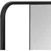 imageKate and Laurel Nobles Modern Rounded Rectangle Mirror 20 x 36 Black Decorative Wall Mirror with Large Frame and Floating GlassBlack